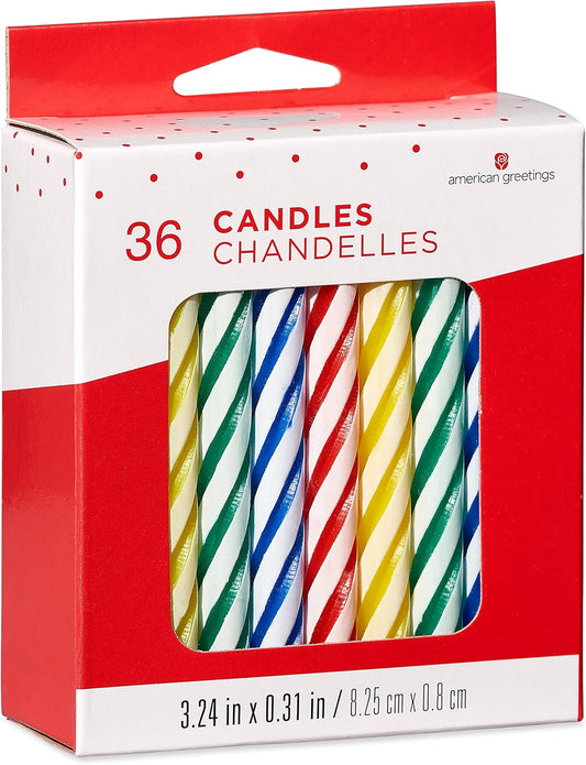 American Greetings Birthday Candles, Small White Spiral (48-Count)