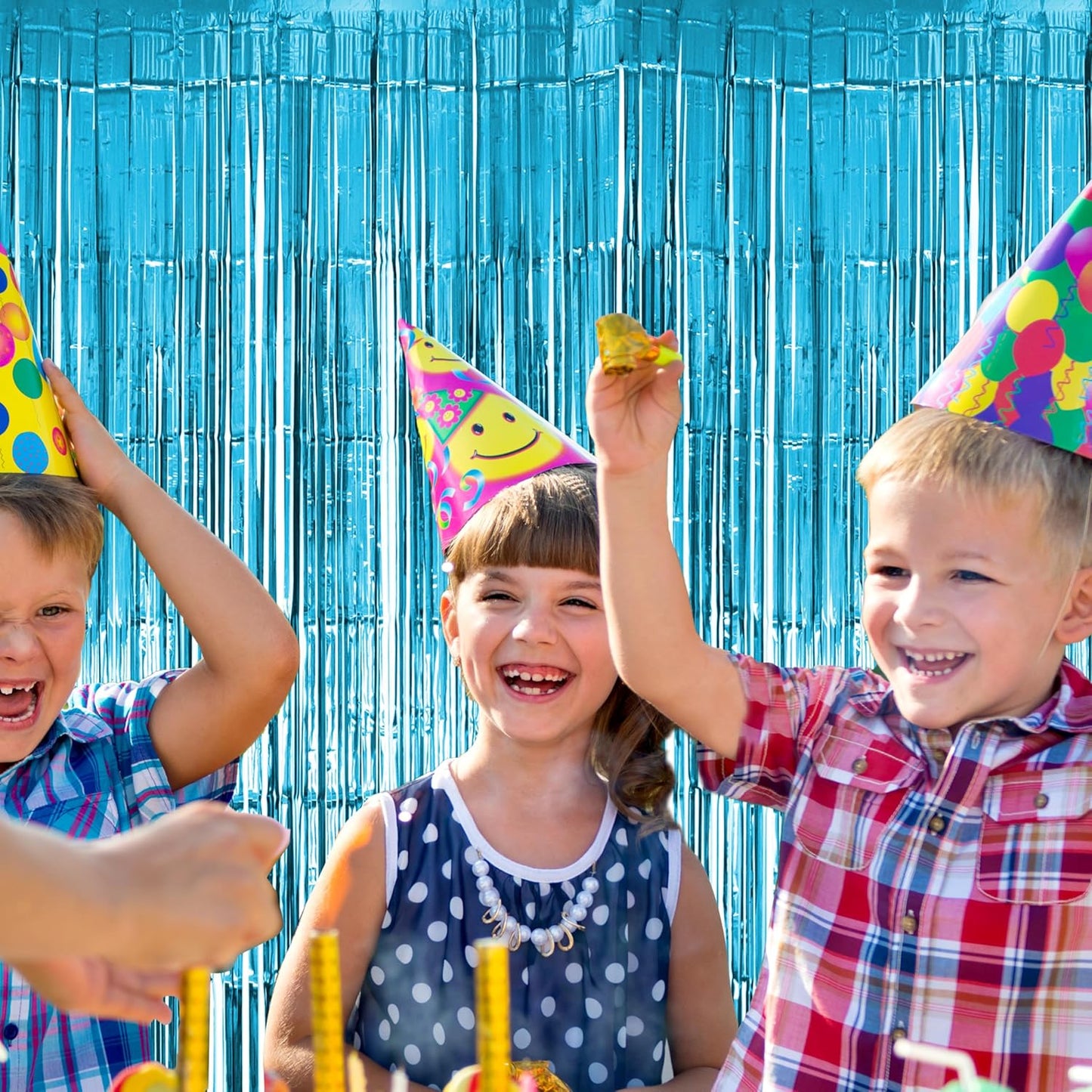 Hampton Distribution 6 Pack Silver Foil Fringe Curtains, Silver Tinsel Backdrop Party Curtains, Party Supplies for Birthday, Holidays, Parties & More