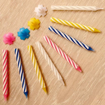 72-Count Birthday Candles Multicolored Spiral, Birthday Candles for Cake, Cupcake Candles, Party Celebration