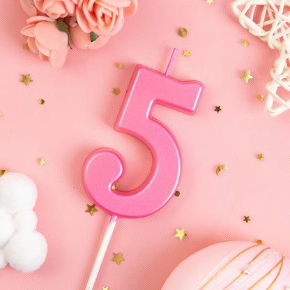 PHD CAKE 2.76 Inch Modern Gold 2 Number Birthday Candles, Gold Number Candles, Cake Number Candles, Party Celebration