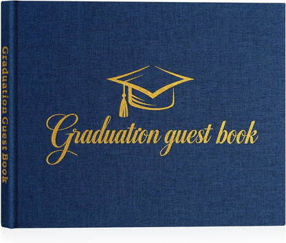 Artmag 2026 Graduation Guest Book Fabric Hardcover Signs Signature Graduation 100 Pages Guest Book Grad Memory Scrapbook for College Gifts (Black)