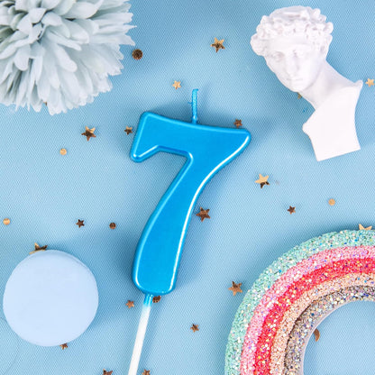 PHD CAKE 2.76 Inch Modern Gold 2 Number Birthday Candles, Gold Number Candles, Cake Number Candles, Party Celebration