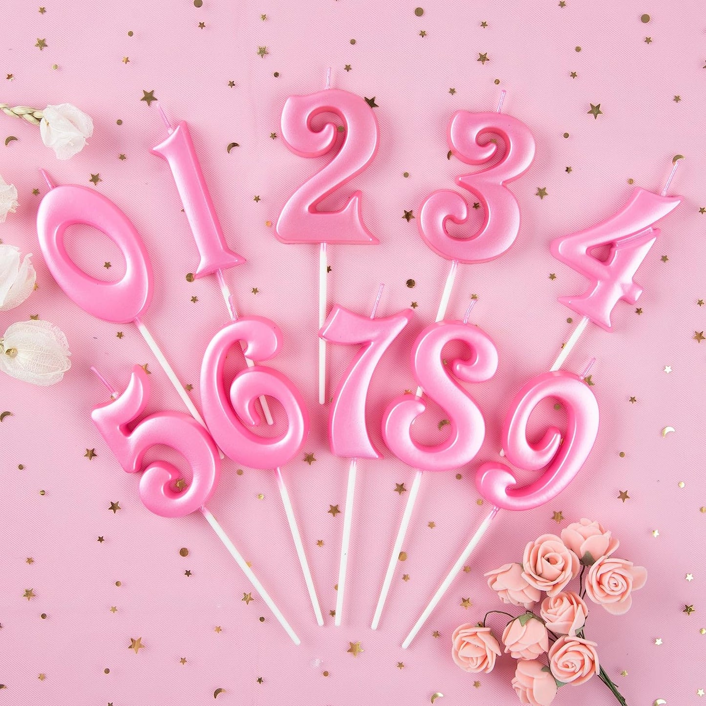 PHD CAKE 2.76 Inch Elegant Gold 1 Number Birthday Candles, Gold Number Candles, Cake Number Candles, Party Celebration