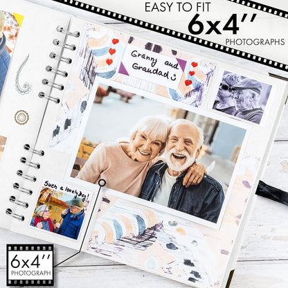 Bstorify Scrapbook Album 60 Pages (8 x 8 Inch) Brown Thick 200gsm Kraft Paper, Photo Album Scrapbook, Memory Book - Ideal for Your Scrapbooking Albums Art & Craft Projects