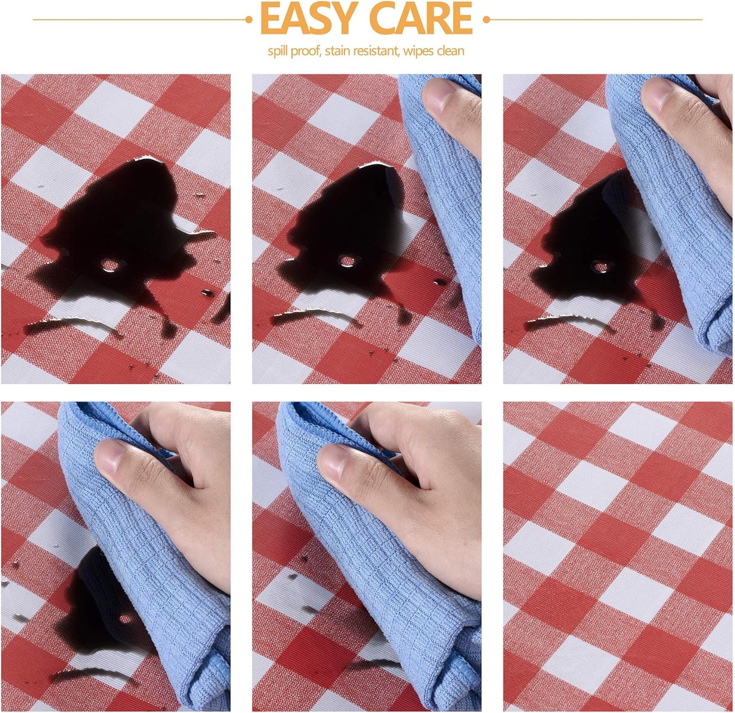 sancua Clear Plastic 100% Waterproof Tablecloth - 54 x 78 Inch - Vinyl PVC Rectangle Table Cloth Protector Oil Spill Proof Wipe Clean Table Cover for Dining Tables, Parties & Camping, Crystal Clear