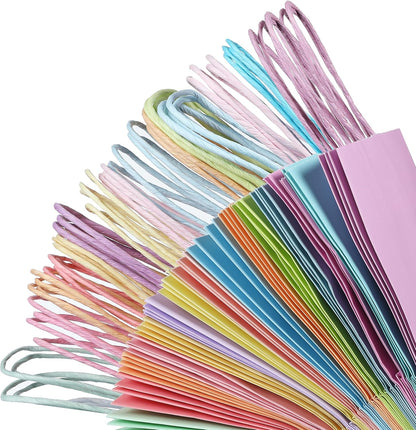 Mr. Pen- Paper Gift Bags with Handles, 32 Pack, 8.3" x 5.9" x 3.1", Pastel Paper Bags with Handles Bulk, Ideal for Gifts, Weddings, Baby Showers, Birthdays, Shopping, Retail Merchandise, Party Favor