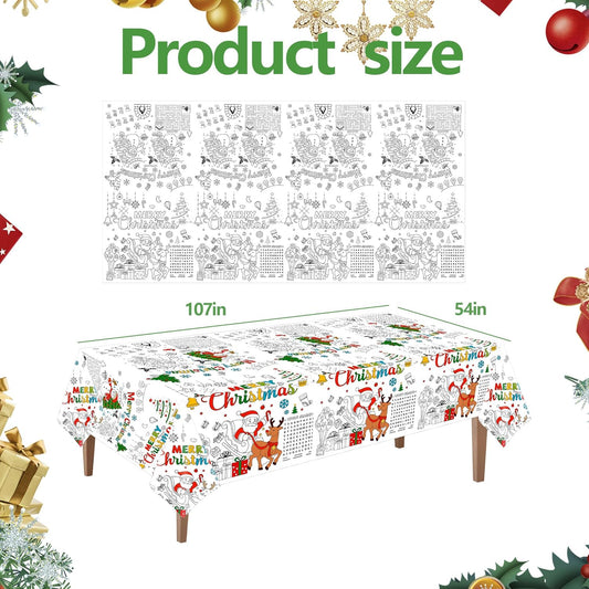 Halloween Coloring Tablecloth,30 x 72 Inches Giant Coloring Poster Halloween Paper Coloring Banner for Party Decorations