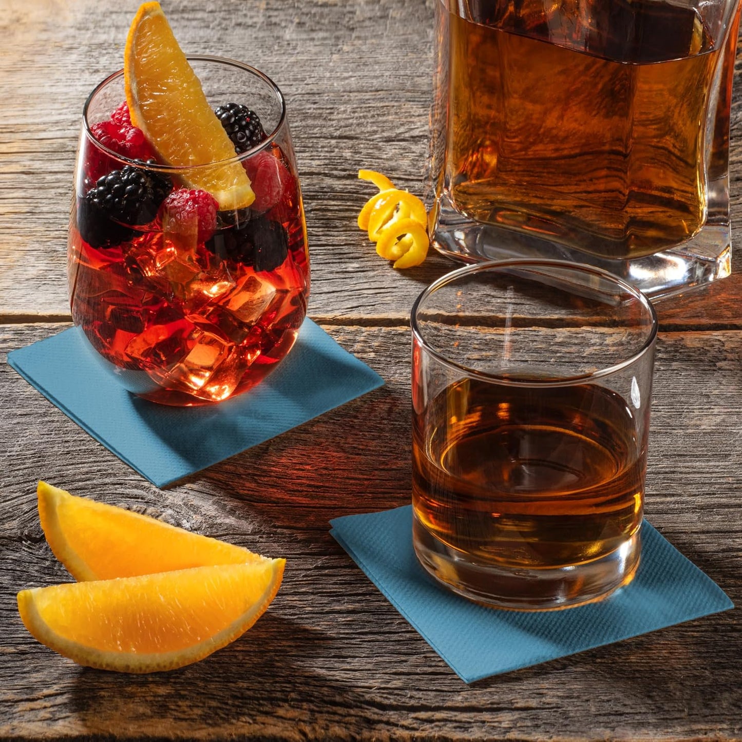 AH AMERICAN HOMESTEAD Cocktail Napkins-Disposable Beverage/Bar Napkins-White Linen-Like Square Napkins-Eco-Friendly & Compostable-Everyday Use, Party or Wedding 4.75inch x 4.75inch (100 Count, White)