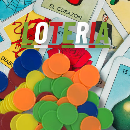 The Original Loteria Game Set, Loteria Mexican Bingo, Loteria Mexicana, La Loteria Cards and Bingo Chips Included - 20 Players