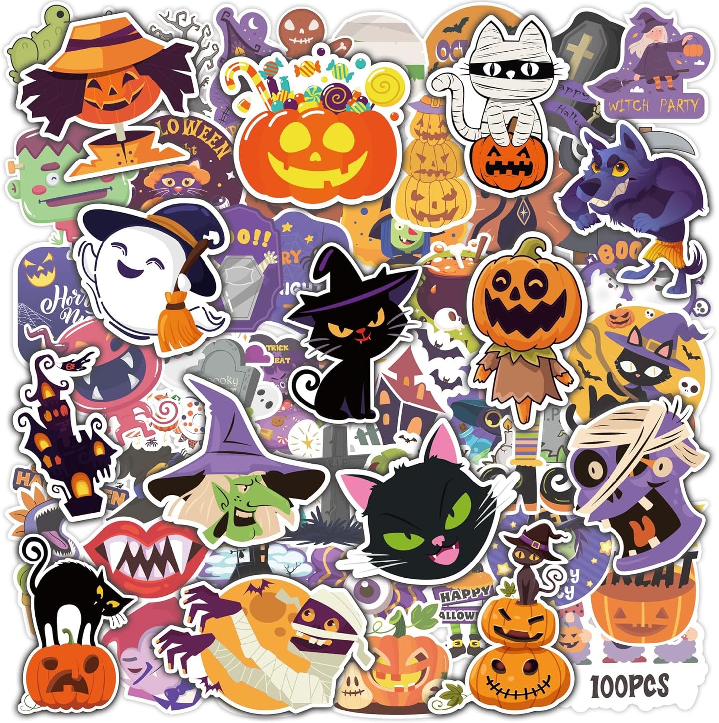 OHOME 100 PCS Water Bottle Stickers for Kids,Cute Animal Aesthetic Sticker Pack - Waterproof Vinyl Kawaii Stickers for Girls Boy Classroom Prizes,Party Favors for Scrapbook, Laptops, Journal,Birthday