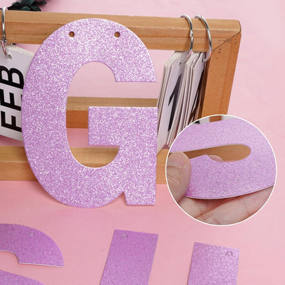 DIY Banner Kit with Letters Glitter Banner Letters Customizable Birthday Banners Graduation Banner Custom Party Hanging Banner for Graduation Wedding Party Baby Shower Decoration(Gold)