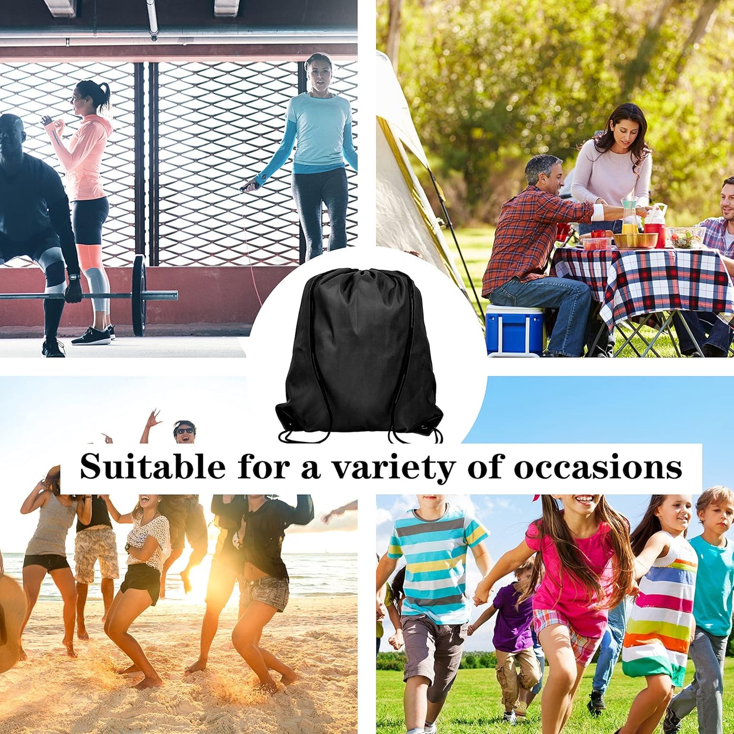 20 Colors Drawstring Backpack Bags Sack Pack Cinch Tote Sport Storage Polyester Bag for Gym Traveling