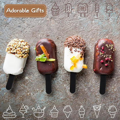 30 Pieces Acrylic Sticks Reusable Cakesicle Cake Pop Mold Mirror Ice Pop Sticks Ice Cream Cakesicle Mold for Home Cake Candy Gifts Party Craft
