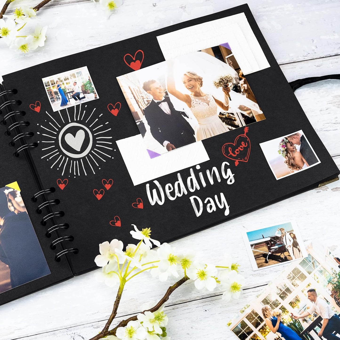 Bstorify Scrapbook Album 60 Pages (8 x 8 Inch) Brown Thick 200gsm Kraft Paper, Photo Album Scrapbook, Memory Book - Ideal for Your Scrapbooking Albums Art & Craft Projects