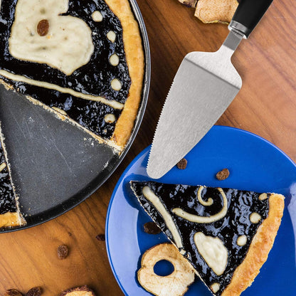 Patelai 2 Pcs Cake Cutting Set, Mother's Day & Graduation Party Supplies, Stainless Steel Cake Pie Server, Knife with Serrated Pastry Cutter for Wedding, Birthday, Summer Serving Pizzas Tart Desserts
