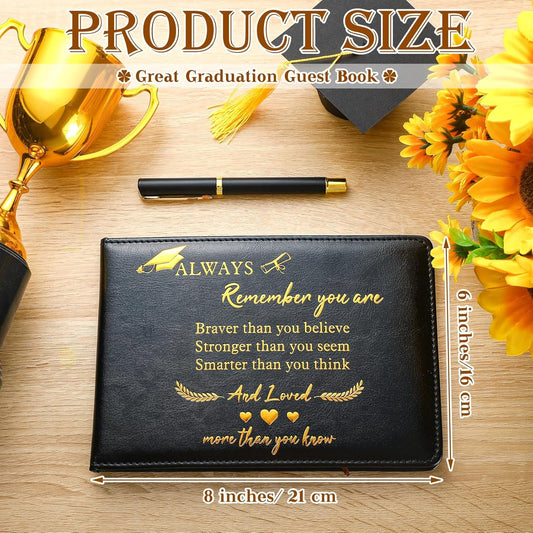 Geyoga 2026 Graduation Guest Book with Pen Class of 2026 Graduation Guest Sign in Book Senior Memory Scrapbook for Seniors Night Gifts College Party Gifts, 6 x 8 Inch(Always Remember You are,Black)