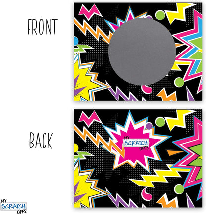 My Scratch Offs - Customizable Scratch-Off Cards Graffiti Design for Prizes, Classroom Rewards & Teacher Supplies, 50 Pack