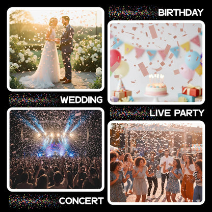 Ultimate Confetti, Multicolor Biodegradable Confetti - Rectangular Fluttering Tissue Paper Confetti for Cannon and Launcher use - Best for Holidays, Birthday, Wedding, and Parties - 1 lb, 16 oz