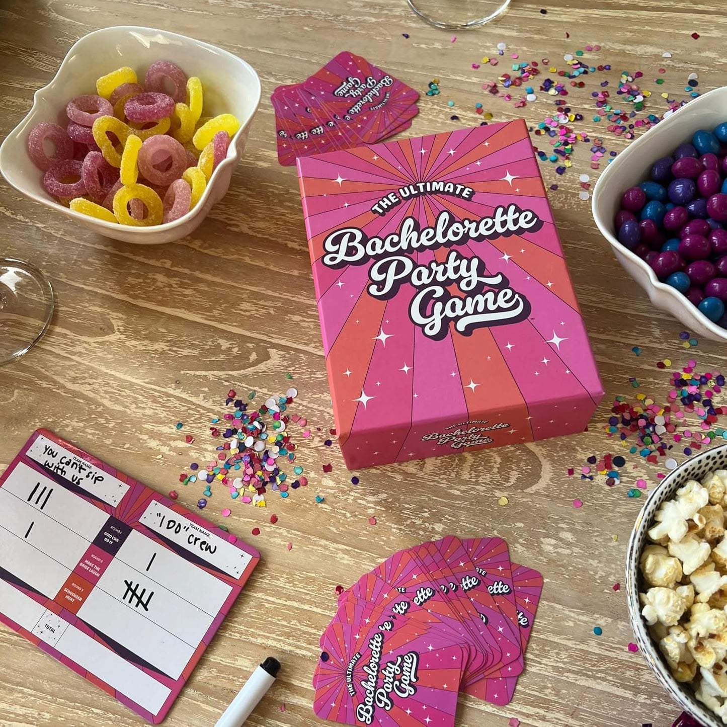 The Ultimate Bachelorette Party Game [Card Games with 150 Prompt Cards | Scavenger Hunt | Party Card Game for Girls Night Out, Bachelorette Party, & Bridal Shower | Great Gift for Bride | Ages 17 Up]