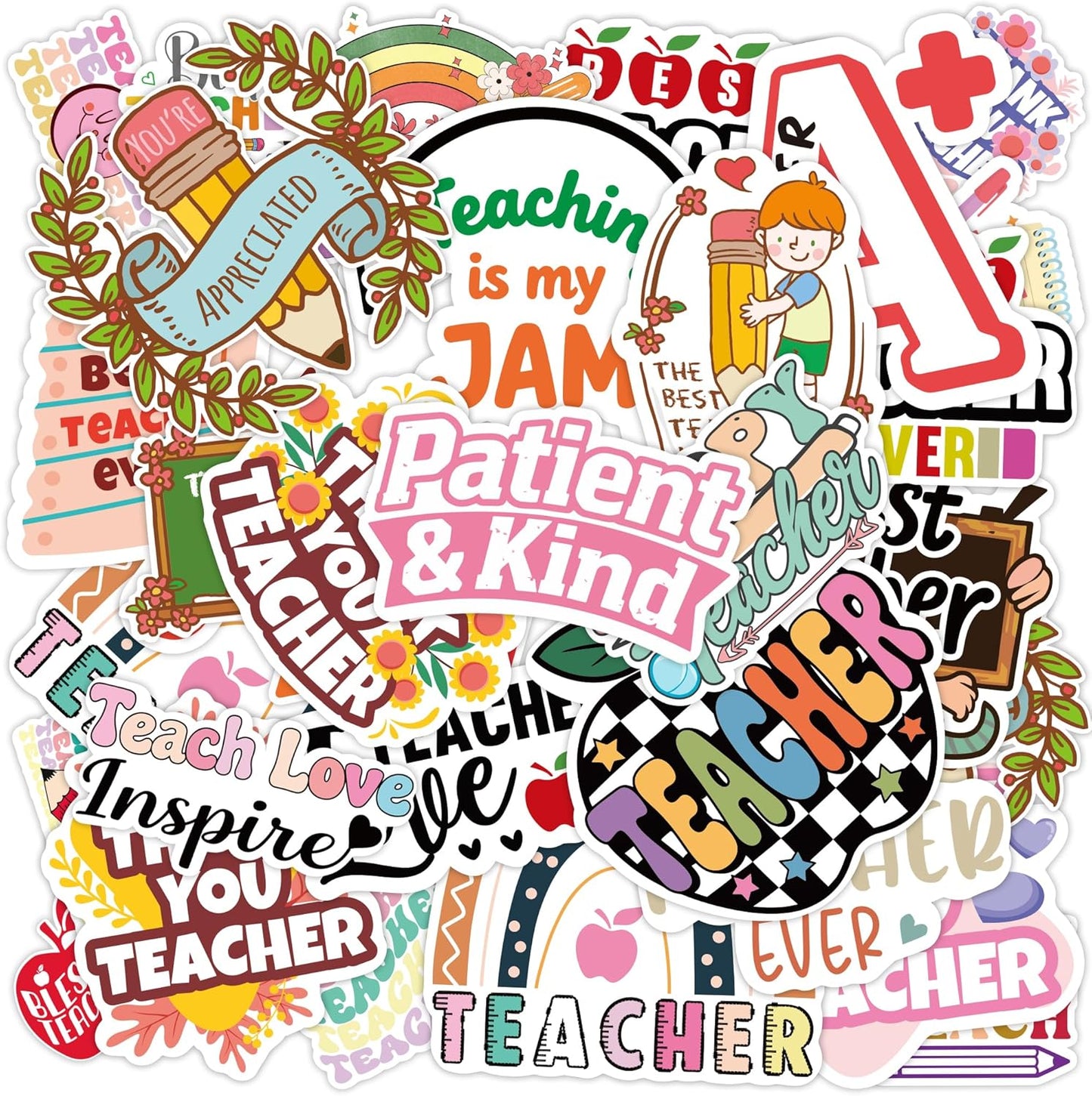 OHOME 100 PCS Water Bottle Stickers for Kids,Cute Animal Aesthetic Sticker Pack - Waterproof Vinyl Kawaii Stickers for Girls Boy Classroom Prizes,Party Favors for Scrapbook, Laptops, Journal,Birthday