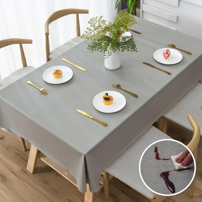 Rectangle Table Cloth,100% Waterproof Tablecloth Oil Proof Spill Proof Vinyl Table Cloth, Wipe Clean Plastic Table Cover for Dining, Camping, Indoor and Outdoor 52" x 70",Leaves