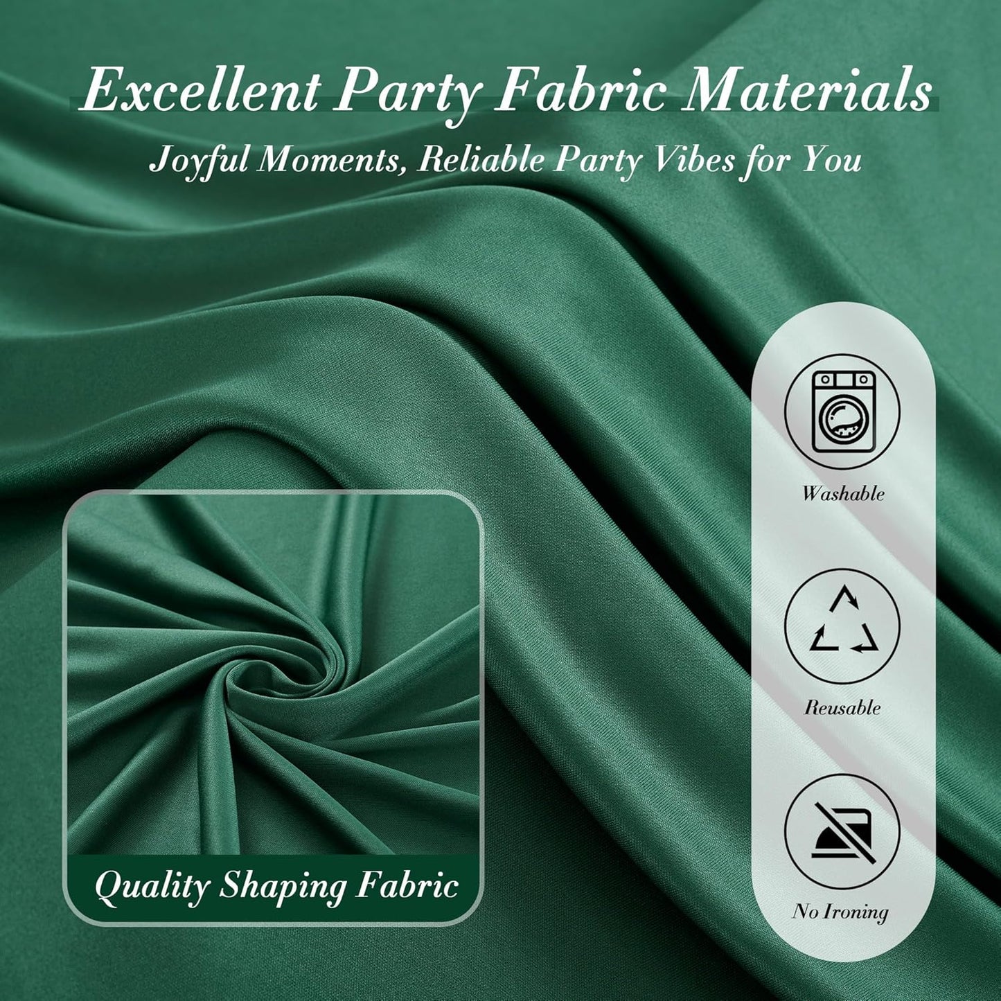 10 ft x 10 ft Wrinkle Free White Backdrop Curtains for Wedding Parties, Polyester Photography Backdrop Drapes for Birthday Parties Stage Backdrop Stand, 2 Panels 5x10FT Background Curtains