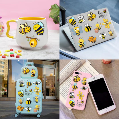 96PCS Bee Pre-Cut Temporary Tattoos for Kids - Cute Party Favors & Decorations, Perfect for Birthday Parties, School Prizes, and Themed Gifts for Boys & Girls