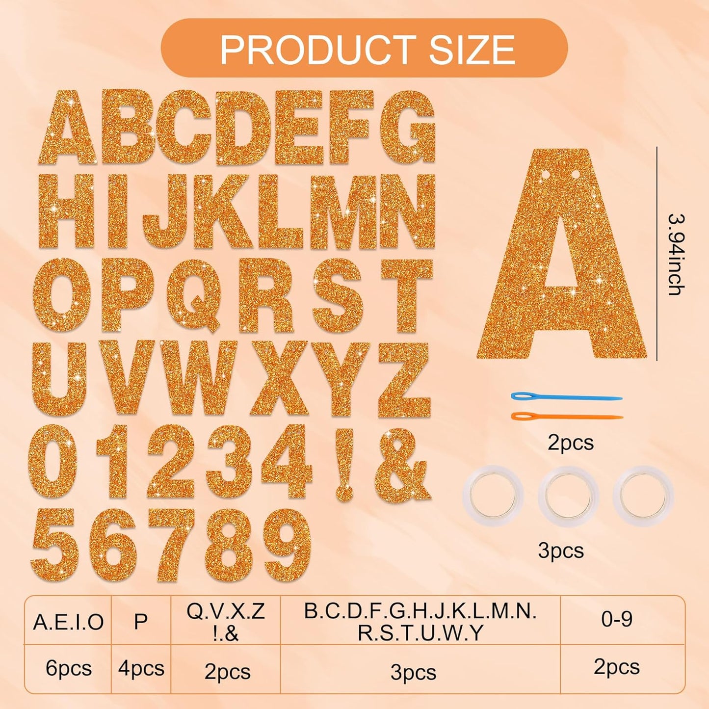BEISHIDA 116 PCS A-Z DIY Letter Banner Kit Make Your Own Banner Including 111 Letters and Numbers 3 Rope and 2 Threading Device,Customized for Birthday Graduation Wedding Decor Black