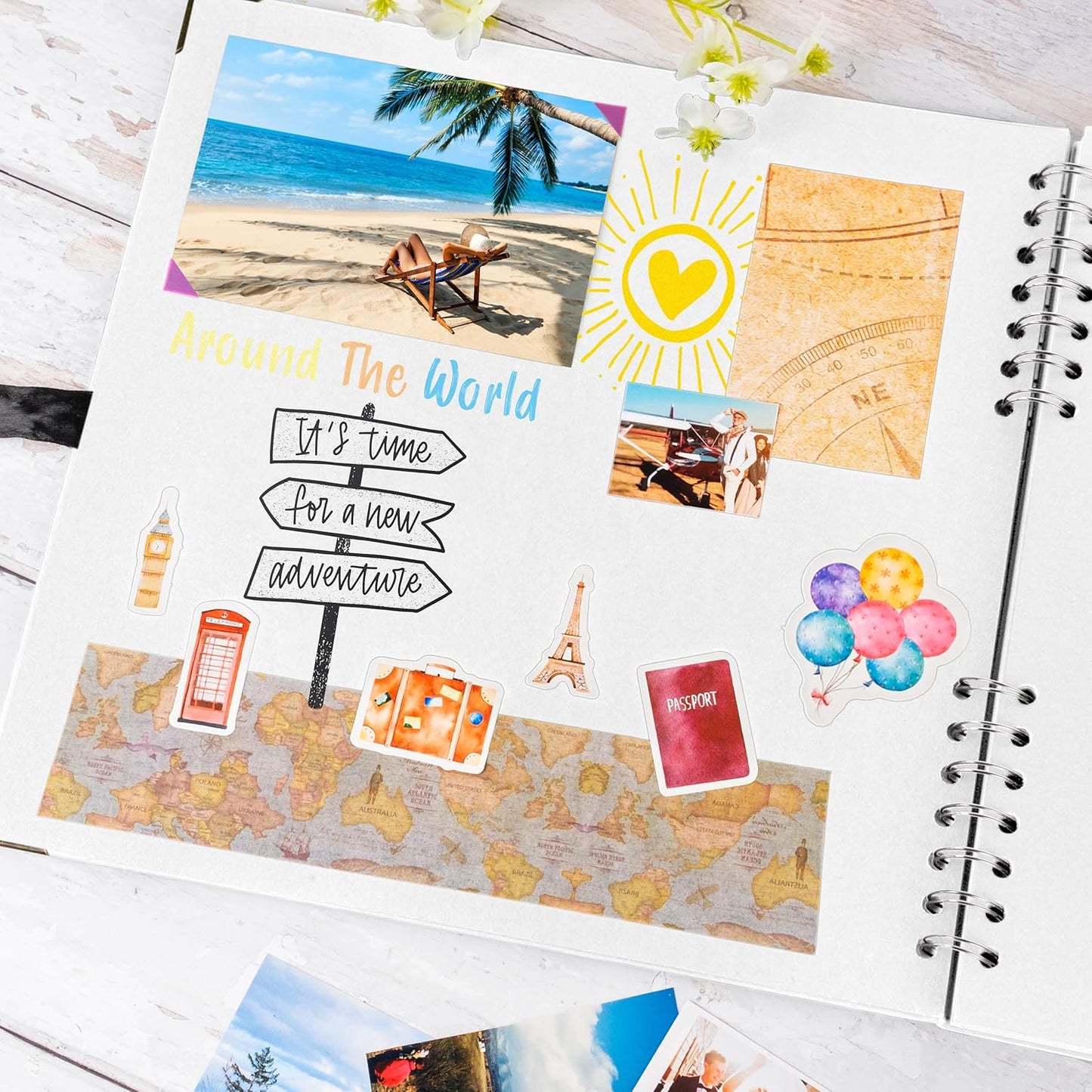 Bstorify Scrapbook Album 60 Pages (8 x 8 Inch) Brown Thick 200gsm Kraft Paper, Photo Album Scrapbook, Memory Book - Ideal for Your Scrapbooking Albums Art & Craft Projects