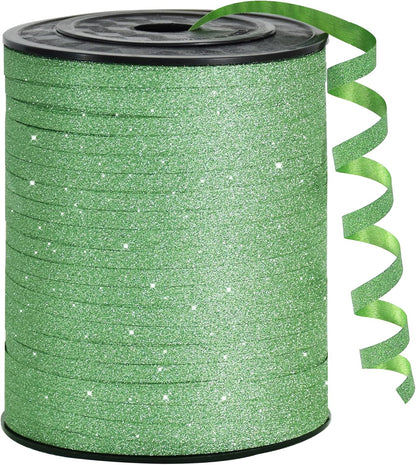 BEISHIDA 500 Yards Red Ribbon Crimped Curling, Balloon String Shiny Metallic Roll for Gift Wrapping Ribbon for Birthday Valentines Day Wedding Mother's Day Party Decorations