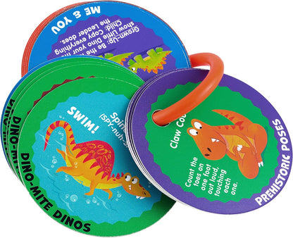 MOLLYBEE KIDS Dino Stomp and Roar, Toddler and Preschool Dinosaur Activity Cards, Gifts for 3, 4 Year Olds, Toddler Activities