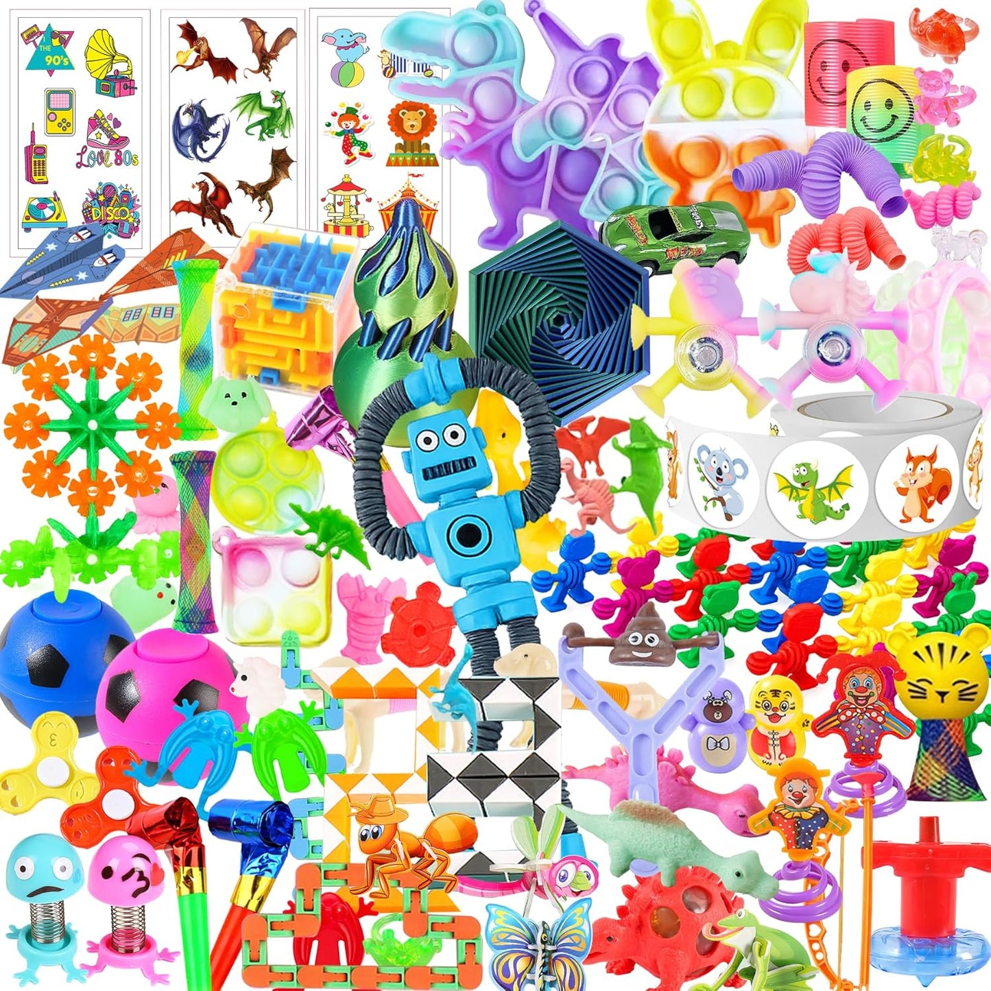 212-Pack Assorted Party Favors Gift Toy Set for Boys Girls, Novelty Items for Events, Prize Drawings, Carnival Favors, Surprise Bag Fillers, Celebration Supplies Class Gift for 3 Years and Above