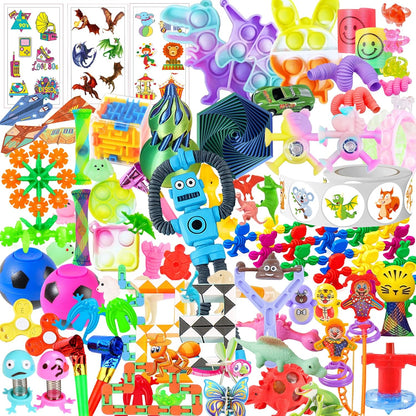 212-Pack Assorted Party Favors Gift Toy Set for Boys Girls, Novelty Items for Events, Prize Drawings, Carnival Favors, Surprise Bag Fillers, Celebration Supplies Class Gift for 3 Years and Above