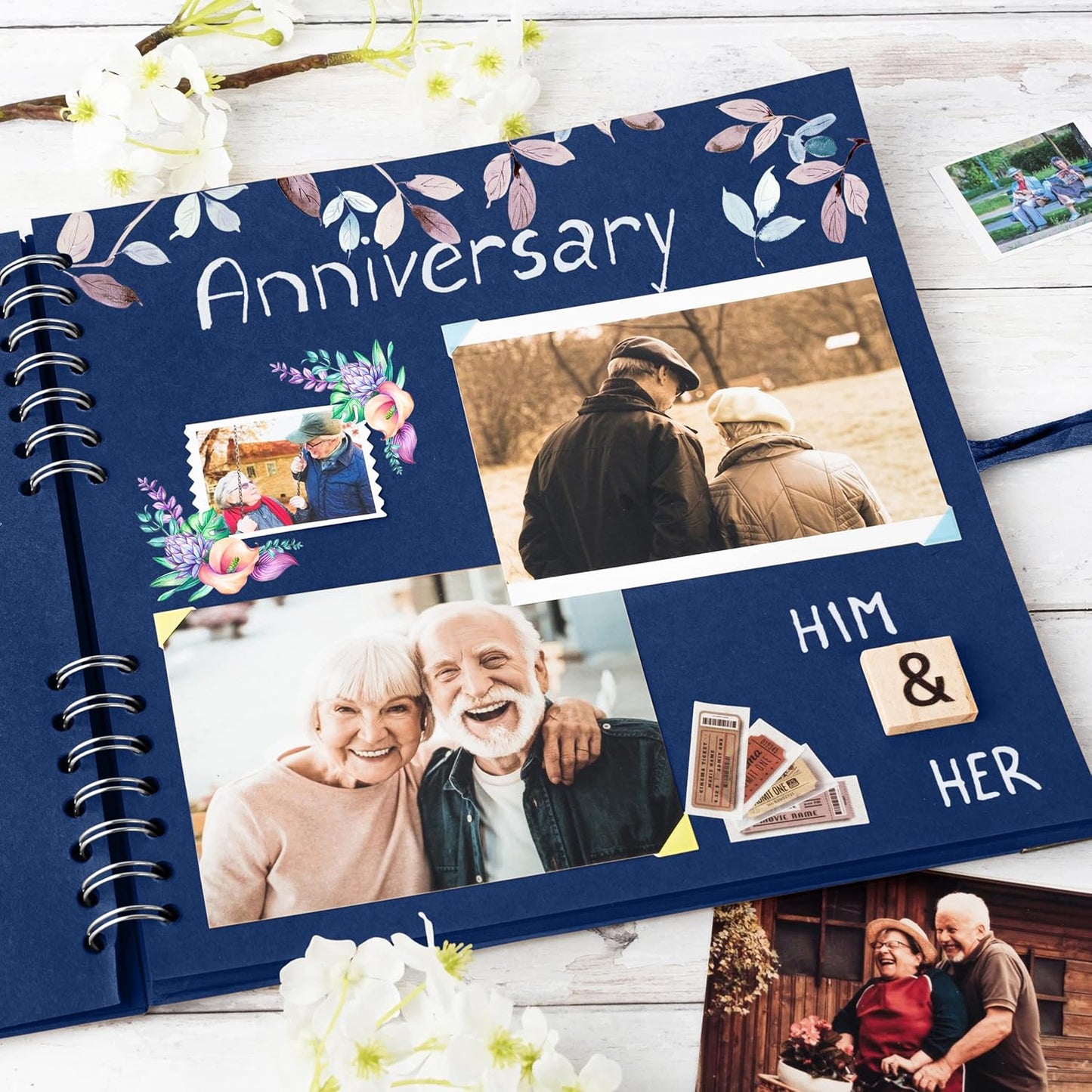 Bstorify Scrapbook Album 60 Pages (8 x 8 Inch) Brown Thick 200gsm Kraft Paper, Photo Album Scrapbook, Memory Book - Ideal for Your Scrapbooking Albums Art & Craft Projects