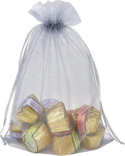 Jexila 120PCS Sheer Organza Bags 5X7 inches Mesh Drawstring Gift Bags Small for Jewelry Wedding Party Baby Shower Favor Bags (Rainbow )