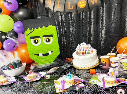 Jergrim Blue Monster Truck Piñata, Small 4 Piece Set, perfect for Kids Birthday Parties, Race Car Party Supplies fits piñata candy and party favors (17”X11”) Durable!