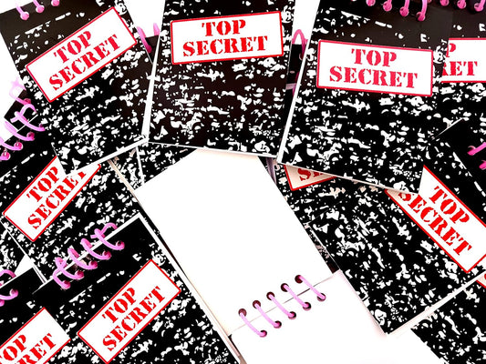 Dondor TOP SECRET' Spiral Note Pads Party Favors (24 Pads Included)