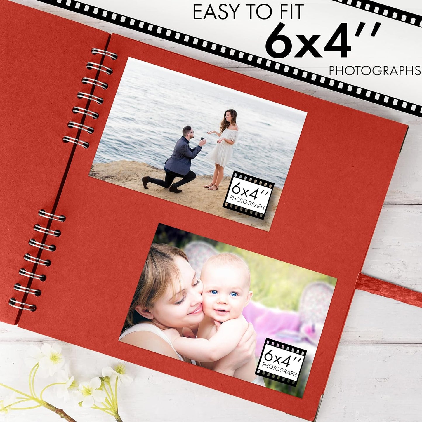 Bstorify Scrapbook Album 60 Pages (8 x 8 Inch) Brown Thick 200gsm Kraft Paper, Photo Album Scrapbook, Memory Book - Ideal for Your Scrapbooking Albums Art & Craft Projects