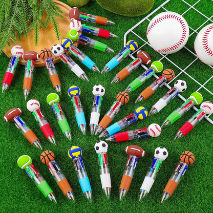 CZWZ 20Pcs Mini Multicolor Pens in One 4-in-1 Cute Pens Bulk for Kids, Fun Kawaii Ballpoint Pens for Birthdays and Children's Party Favors Gifts Teacher School Supplies