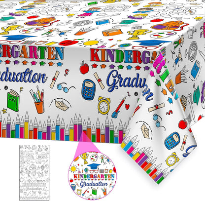 Giant Construction Party Coloring Tablecloth for Kids - Huge Construction Theme Table Cover Large Dump Truck Vehicle Painting Poster for Children Birthday Party Supplies 54x108 Inch