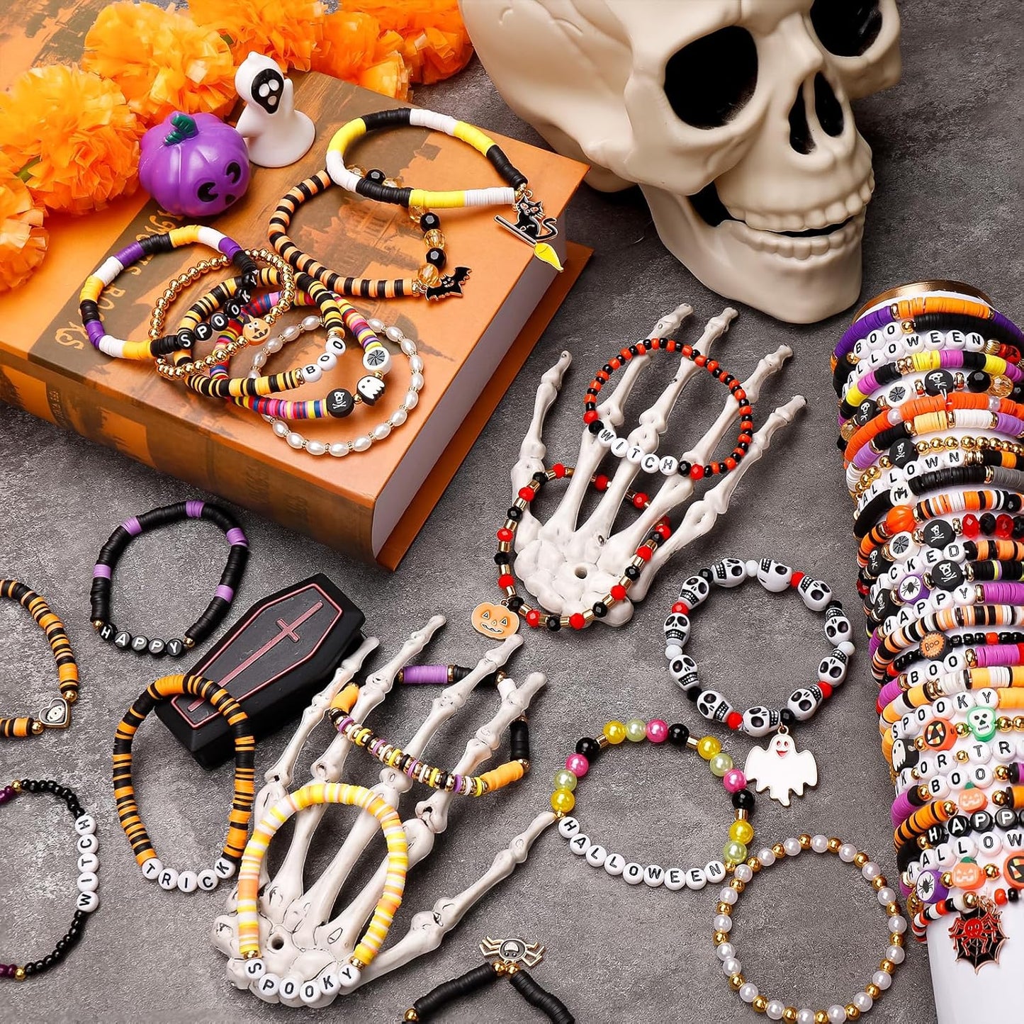 LUYI 32 Pcs Preppy Jewelry Bracelets for Women Clay Bead Colorful Surfer Heishi Bracelet Set Stackable Beaded Friendship Stretch Bracelets Boho Y2K Summer Beach Elastic Layering Bracelets