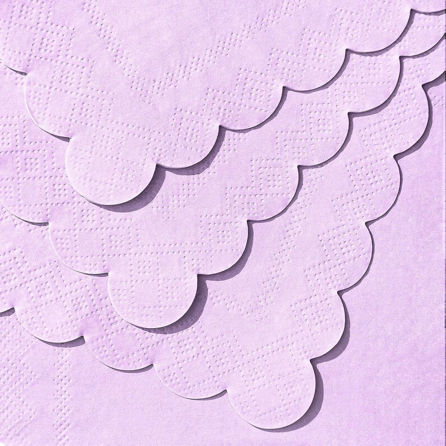 NatNarr 120 Pcs Cocktail Napkins Pink Mothers Day Paper Napkins Light Pink Dessert Beverage Napkin Cute Scalloped Party Napkin for Baby Bridal Shower, Birthday, 5 x 5 Inch