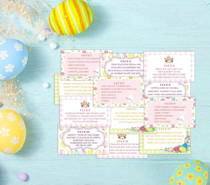 Easter Scavenger Hunt Games, Easter Treasure Hunt Clues Game Cards, Easter Party Games for Adult Friend Groups, Easter Party Decorations Supplies Favors，02