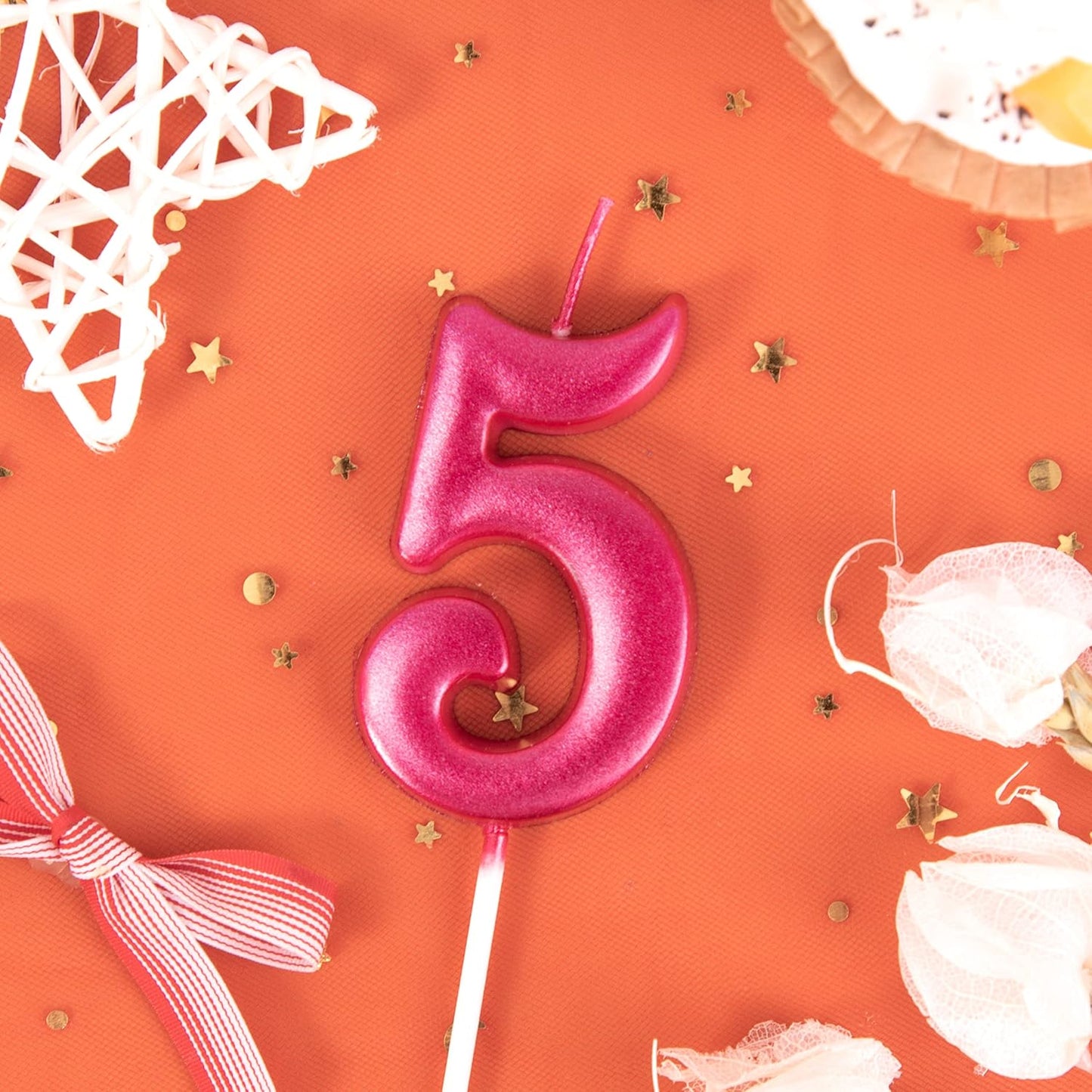 PHD CAKE 2.76 Inch Elegant Gold 1 Number Birthday Candles, Gold Number Candles, Cake Number Candles, Party Celebration