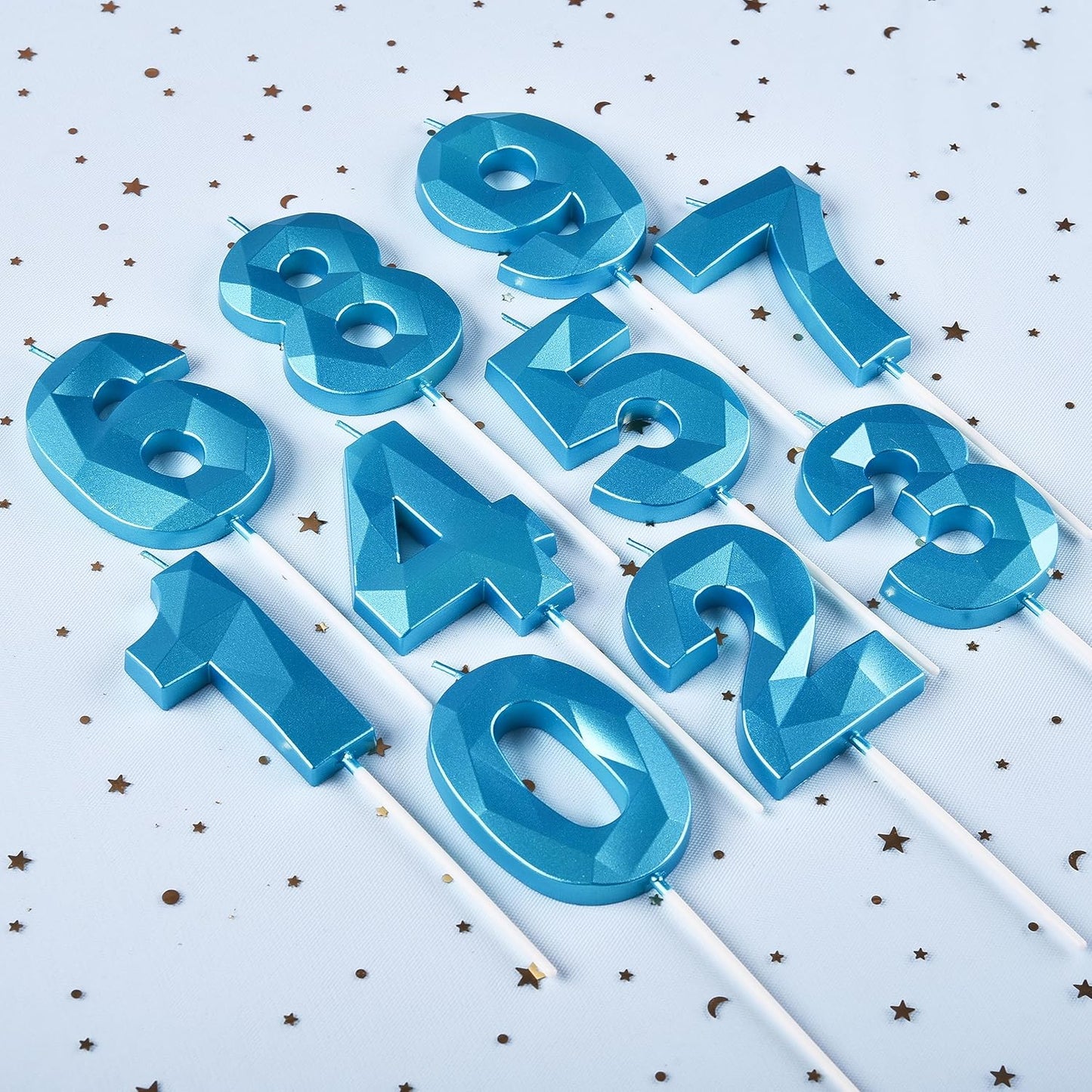 PHD CAKE 2.76 Inch Crystal Black 9 Number Birthday Candles, Black Number Candles, Cake Number Candles, Party Celebration