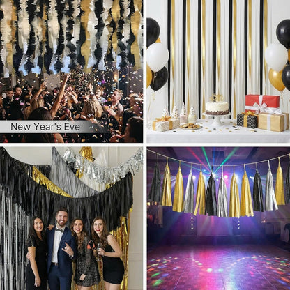 White Crepe Paper Streamers 4 Rolls 328ft, Pack of Party Streamers for Party Decorations, Crepe Paper for Birthday, Baby Shower, Wedding Party Decorations (1.8 Inch x 82 Ft/Roll)