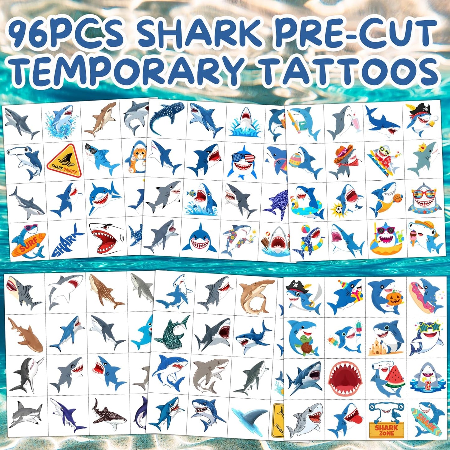 Tropical Flower Hawaiian Temporary Tattoos for Kids - 96 PCS Pre-cut Hawaii Luau Hibiscus Plumeria Party Favors Flower Summer Waterproof Stickers for Summer Aloha Party Decoration Supplies