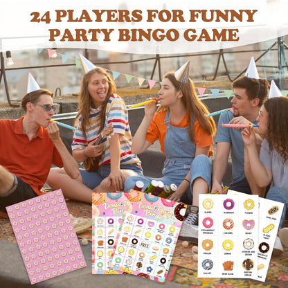 Book Bingo Game, Reading Party Bingo Cards Set, Read Themed Party Games Supplies for Book Lovers, Adults Family Friends Holiday Activities Favors Decorations for 24 Player, 01