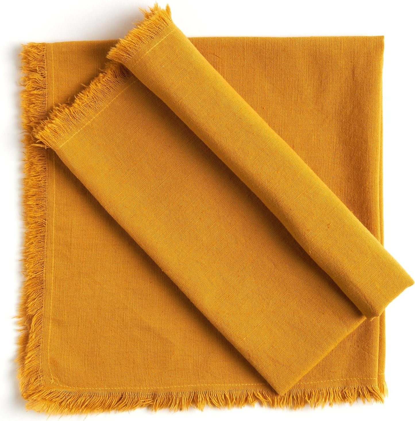 ACCENTHOME Natural Cotton Linen Napkin Set of 12 18x18 inch Dinner Napkins - Washable Soft Premium Hotel Quality Reusable Hemmed Edges Napkins Perfect Table Linens for Family Dinners, Weddings