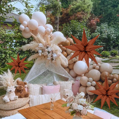 ZAKVOOR 60 Pcs Star Balloons 12 Spike Foil Explosion Party Decoration Balloons for Christmas New Year Eve Birthday (Silver)